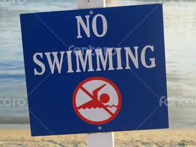 No Swimming Sign