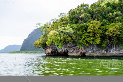 Islands and green sea 