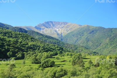 Caucasus mountains Dombai