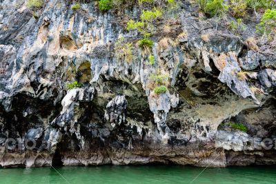 Exotic stone caves of the island