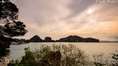 Beautiful sea around the Khao Tapu Island