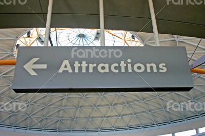 Attractions Sign
