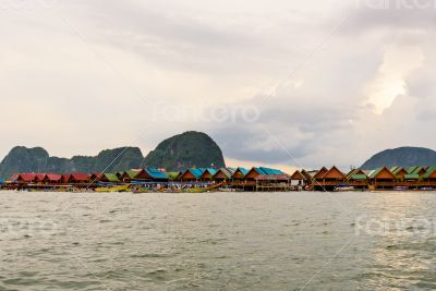 Koh Panyee or Punyi island in the evening