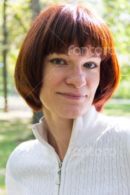 Woman with brown hair