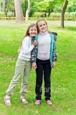 Cute two playing girls