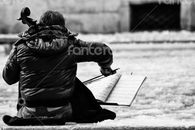 Music in the snow Music in the snow