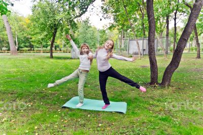 Cute two playing girls