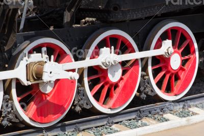 Old train wheel