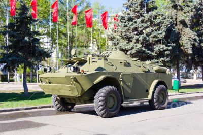 Victory parade of military machine