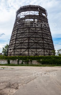 Old cooling tower of the cogeneration plant