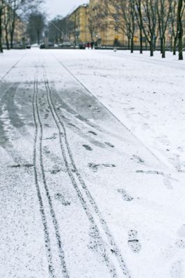 Footprints on snow Footprints on snow