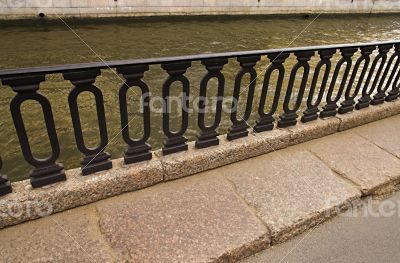 Iron Railings at Moika River Embankment