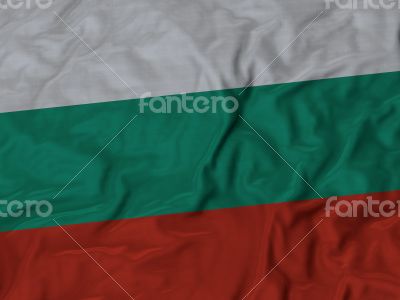 Close up of Ruffled Bulgaria flag