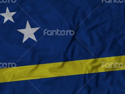 Close up of Ruffled Curacao flag