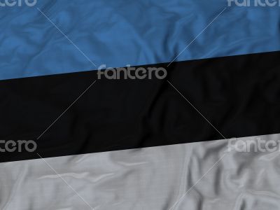 Close up of Ruffled Estonia flag