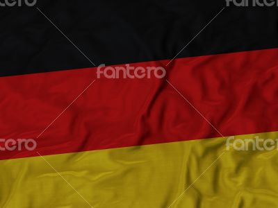 Close up of Ruffled Germany flag