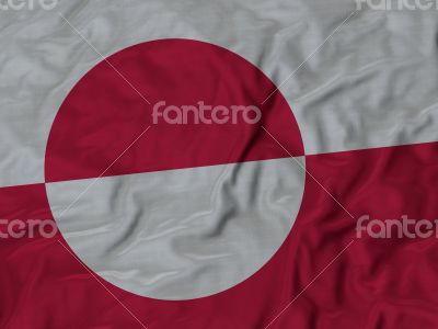 Close up of Ruffled Greenland flag