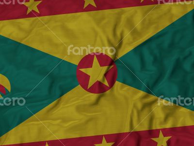 Close up of Ruffled Grenada flag