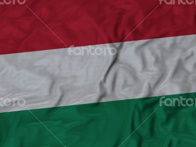 Close up of Ruffled Hungary flag