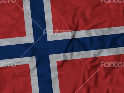 Close up of Ruffled Norway flag