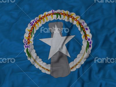 Close up of Ruffled Northern_Mariana_Islands flag