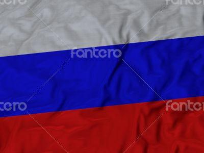 Close up of Ruffled Russia flag