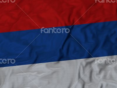 Close up of Ruffled Republika Srpska flag Close up of Ruffled Republika Srpska flag