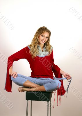 Portrait of the young blonde