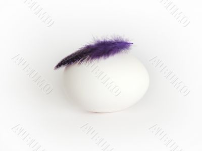 Egg with plume
