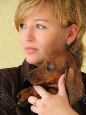 Girl with a dog