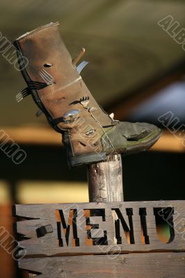 Wooden menu