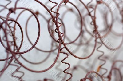 Old rusted wire netting