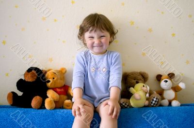 Small girl with funny smile