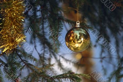Christmas tree with ball