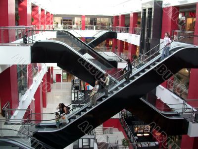 crossing escalators