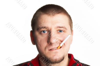 man with cigarette