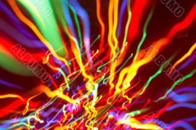 colored light motion blurs