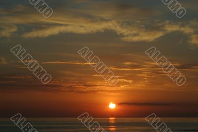 Sunset with clouds