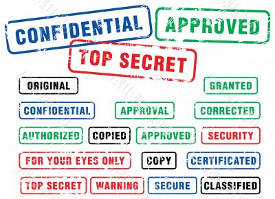 Security rubber stamps
