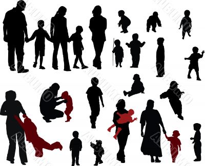 Family silhouettes