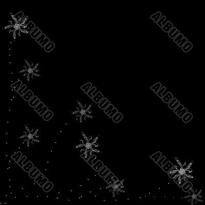 grunge background with abstract flowers