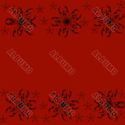 floral frame with black flowers