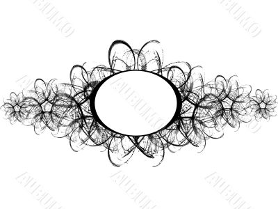 Abstract black frame on white background