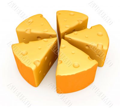 A peace of cheese