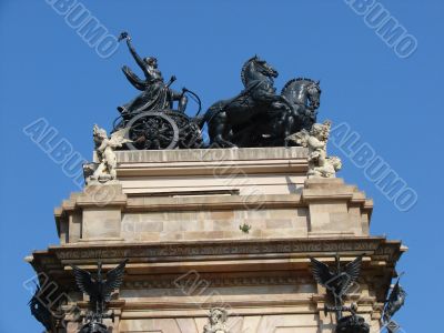 Barcelona. Sculpture in park ` De la Ciutadella `