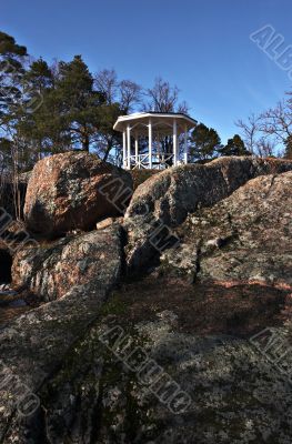 Corner of old park in the spring
