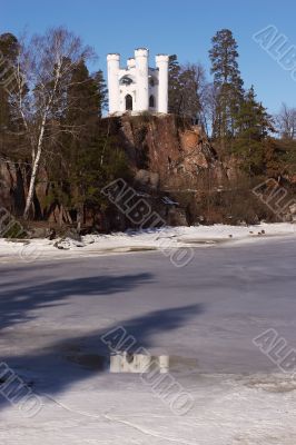 Architectural compositions in landscape park