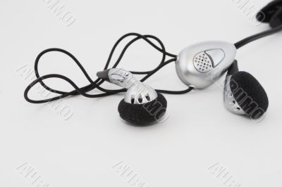 Headphones on a white background