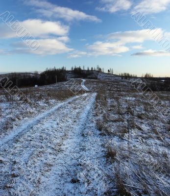  Field road on hills