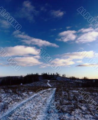  Field road on hills